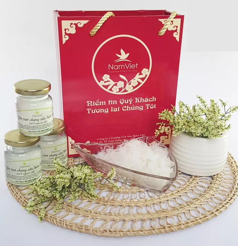 YẾN TƯƠI CHƯNG SẴN LỐC 10 LỌ 75ML