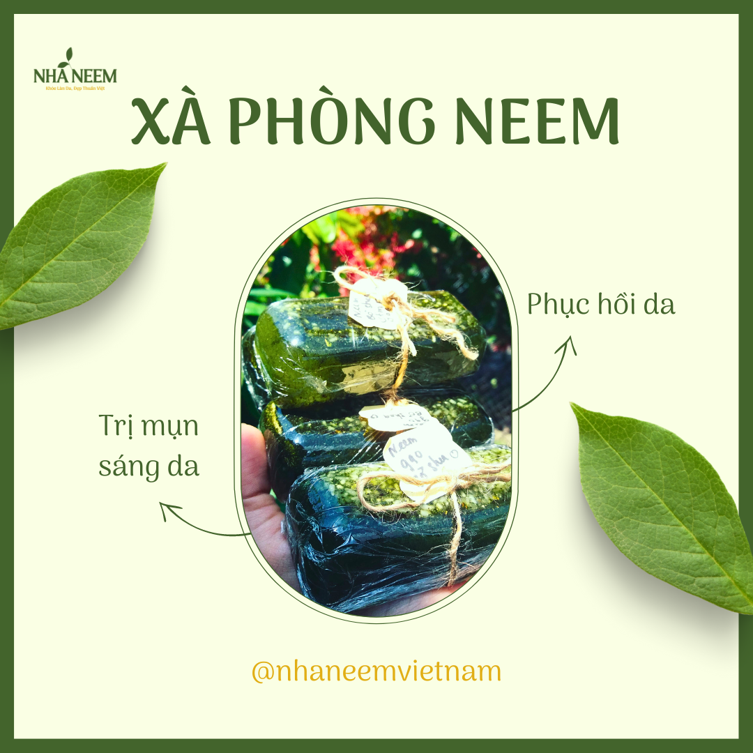 Xà phòng lá neem Nhà Neem [1 bánh]