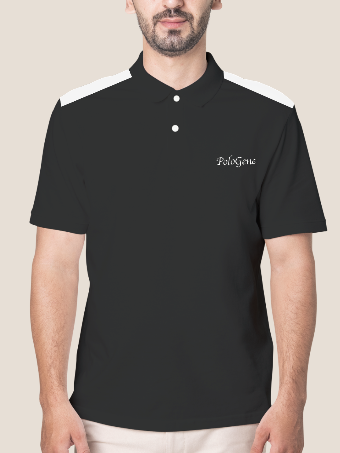 Áo Thun Có Cổ Nam Basic Shoulder Pattern (HT000201)