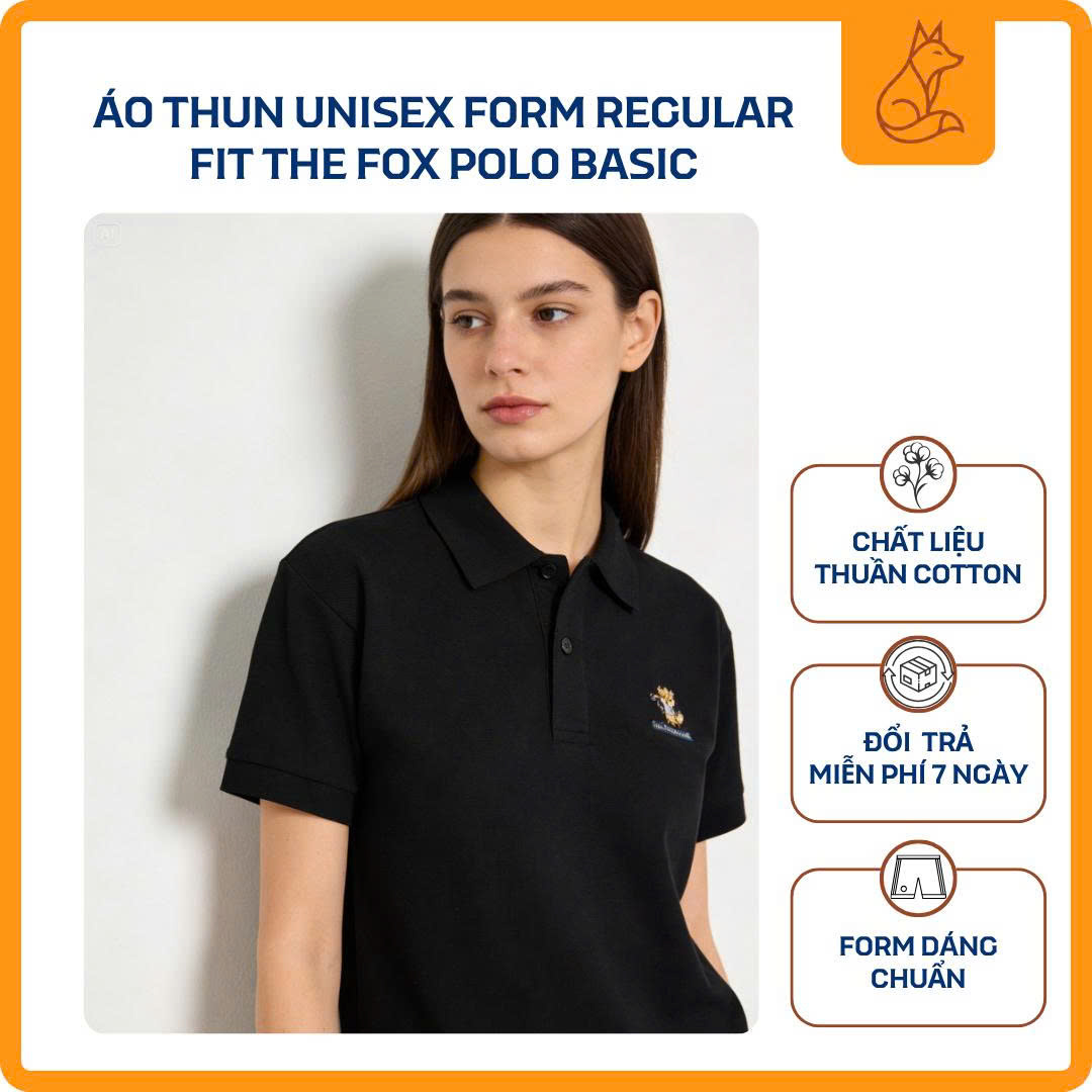 Áo Polo Unisex Form Regular Fit The Fox Polo Basic – F16