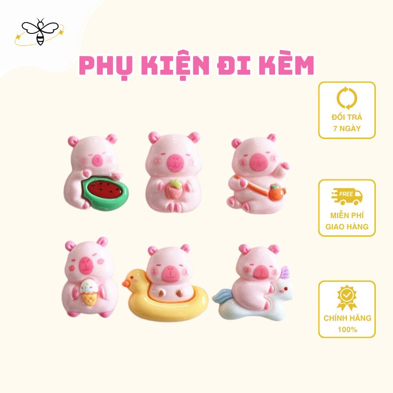 Charm Capybara trang trí ốp lưng - Phụ kiện nhà Ong