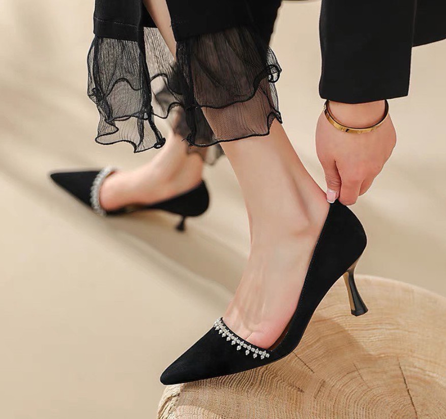 Giày Cao Gót Đính Đá