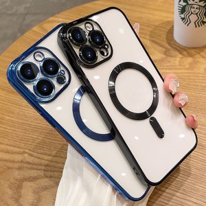 Ốp Điện Thoại Mềm Trong Suốt Chống Sốc Từ Tính