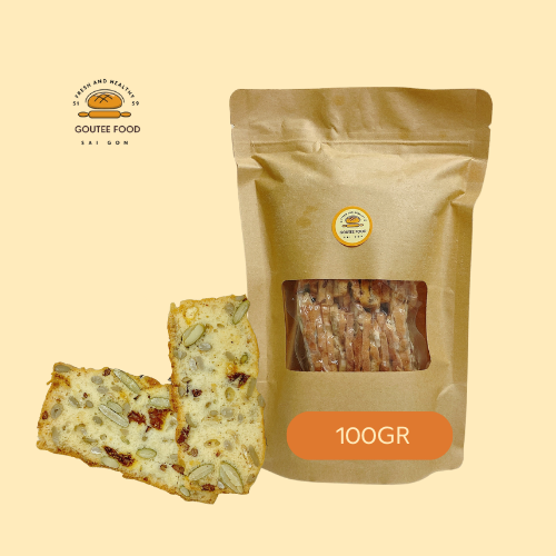 Bánh Biscotti Vị Nguyên Bản Goutee Food Bánh Ăn Kiêng Giảm Cân Túi 100G