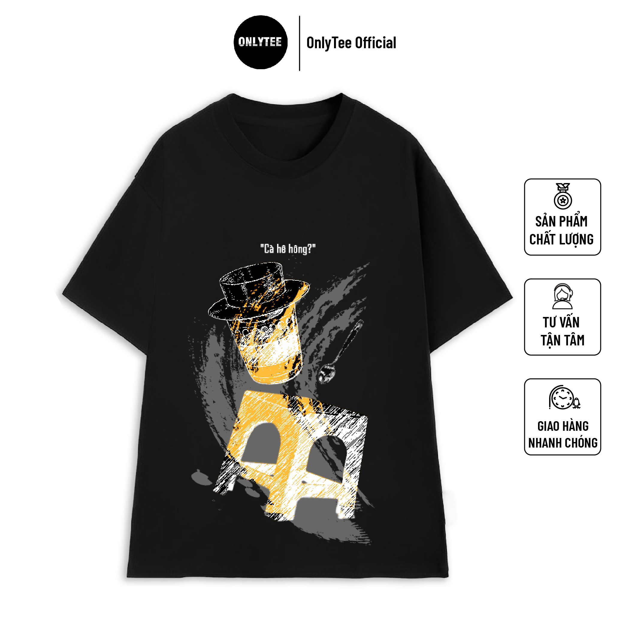 Áo thun Unisex Onlytee hottrend vải cotton dày dặn OLTCP