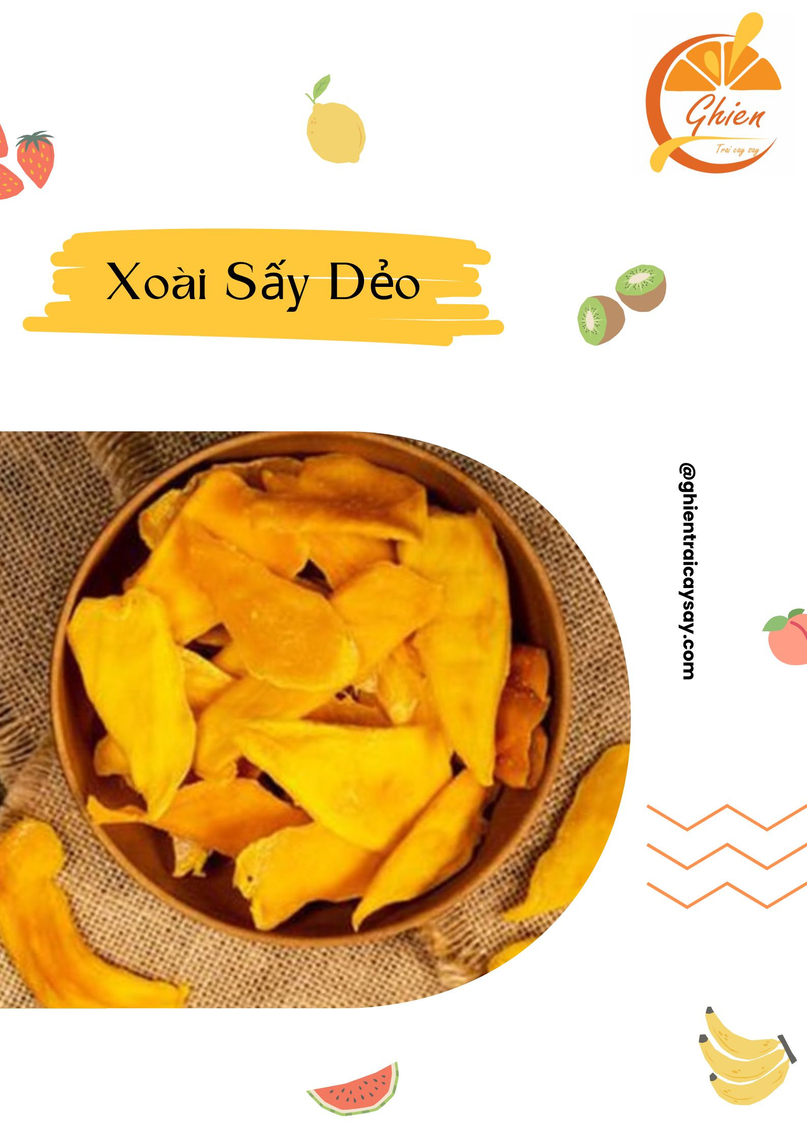 Xoài sấy dẻo, 225g, bịch
