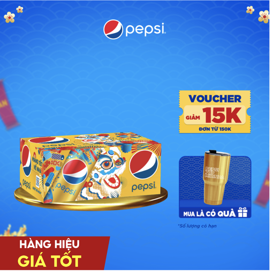 Thùng 24 lon Pepsi lon vàng giới hạn