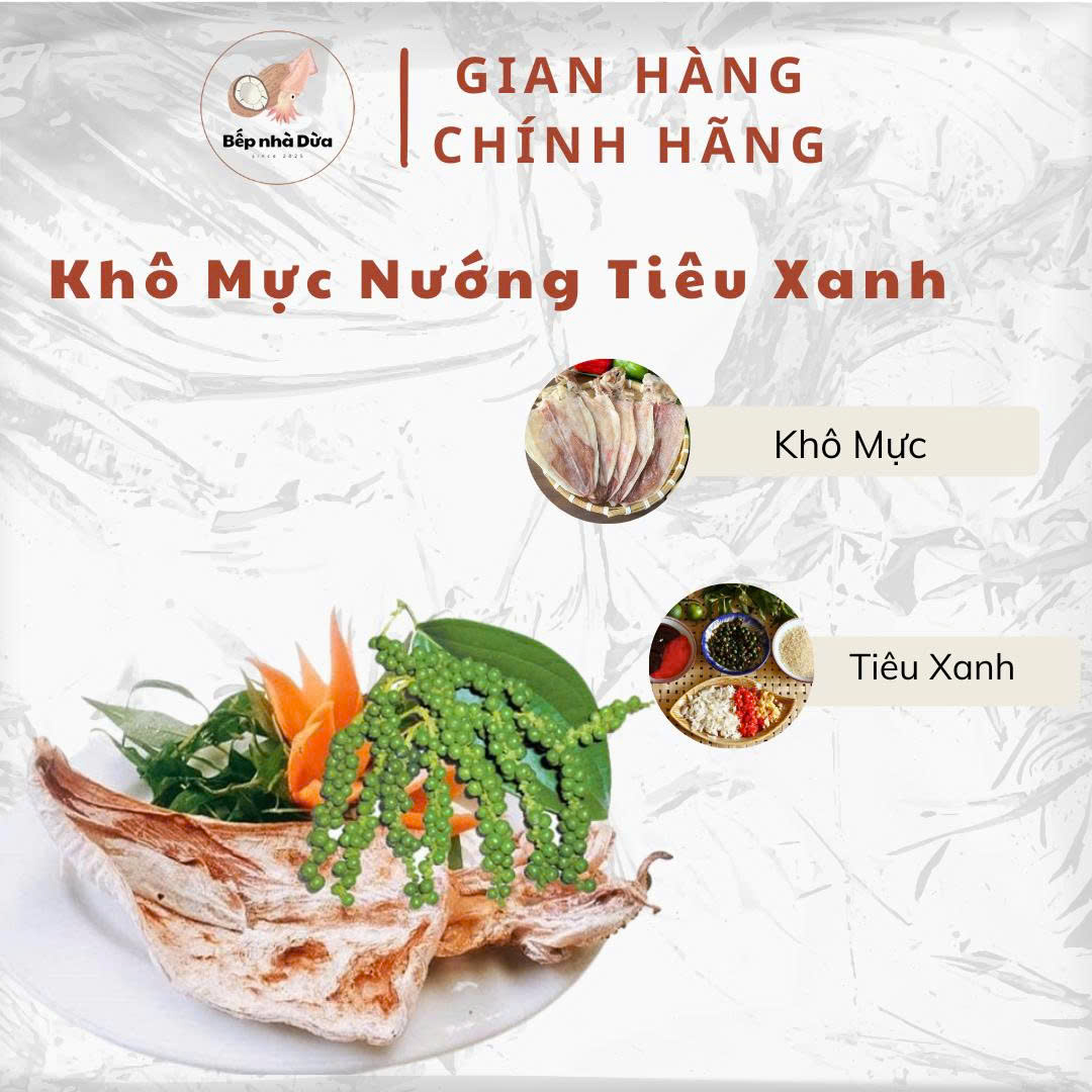 Khô Mực Nướng Tiêu Xanh – Cay Thơm Tê Tái, Ăn Là Ghiền