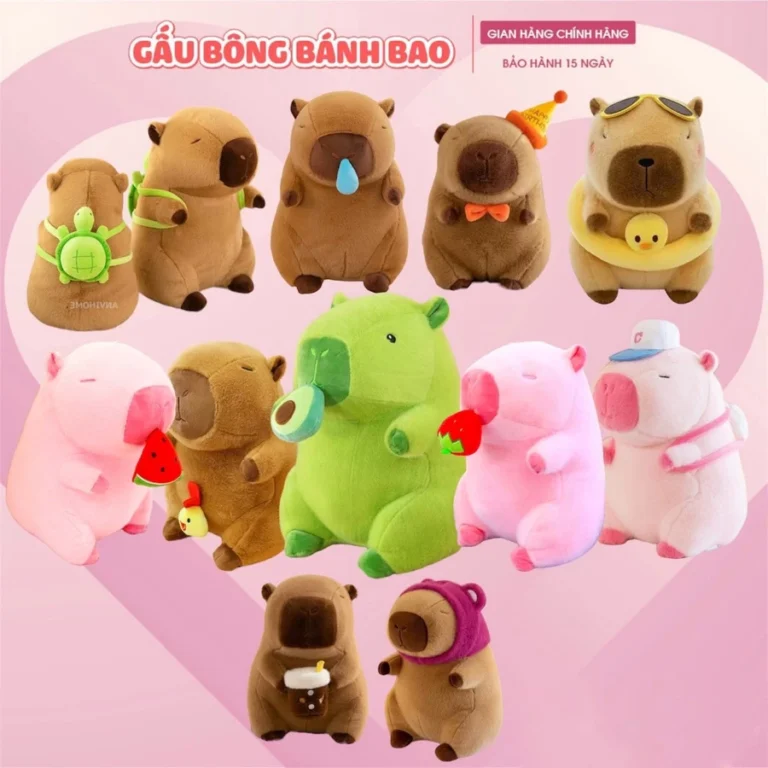 Gấu Bông Capybara (Kéo Mũi Chậm)