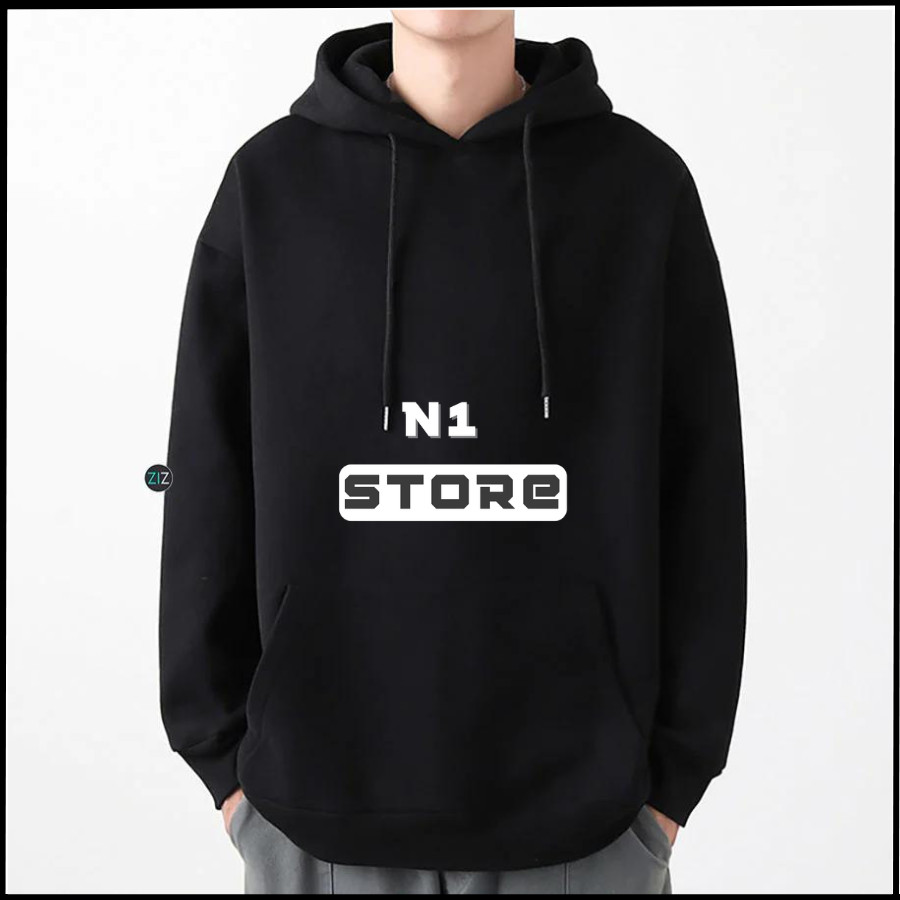 Áo Hoodie Local Brand Unisex N1STORE Basic Nam Nữ Nỉ Bông Mũ 2 Lớp