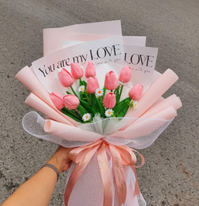 Bó 5 Bông Hoa Tulip Sáp Thơm Phối Màu Xu Hướng - HanaFlower