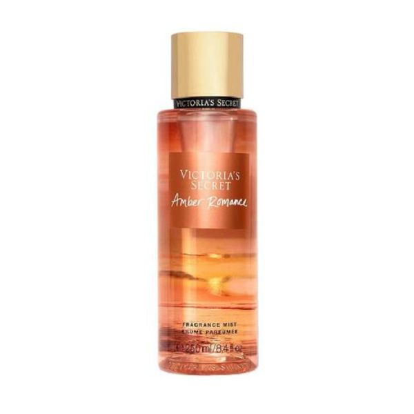 Body Mist Cho Học Sinh Victoria’s Secret Amber Romance Dạng Xịt 236ml Hoa Anh Đào Sultry Vani Và Gỗ Đàn Hương.