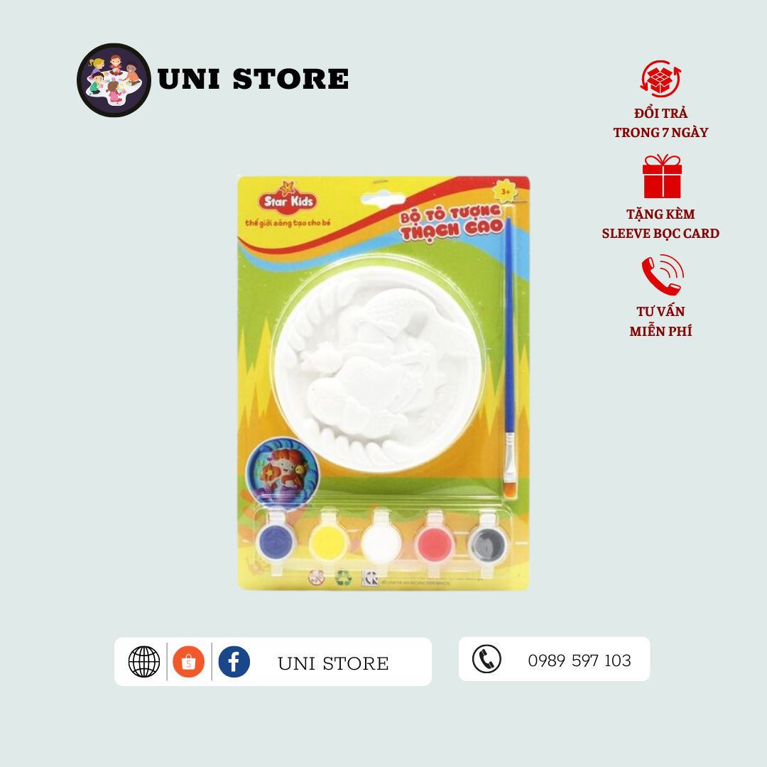 Đồ Chơi Bộ Tô Tượng Thạch Cao Nàng Tiên Cá - Board Game Giáo Dục