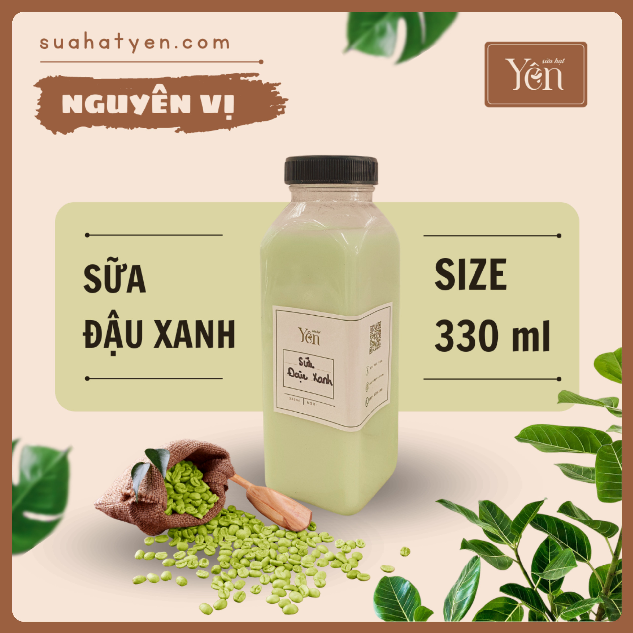 Sữa Đậu Xanh Nguyên Vị