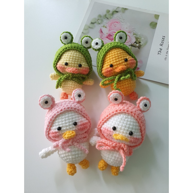 Móc khóa Vịt Đội Mũ Ếch