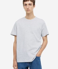 Áo thun Regular Fit trắng  xám