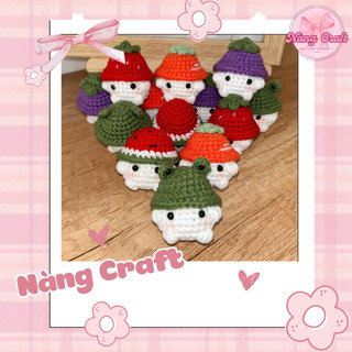 Móc khóa nấm Nàng Craft cực đáng yêu làm bằng len Handmade