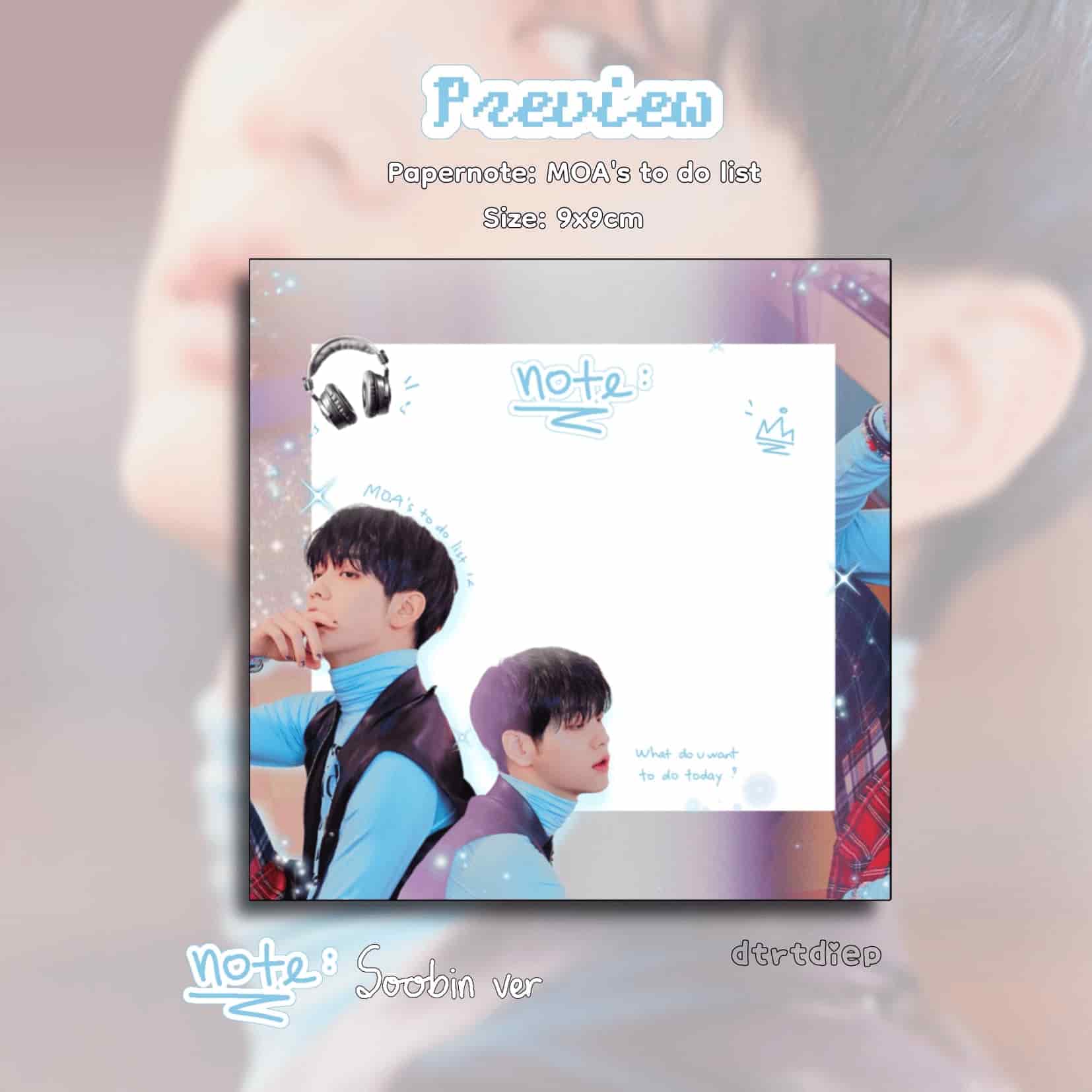 GIẤY NOTE HANDMADE TXT (SOOBIN)