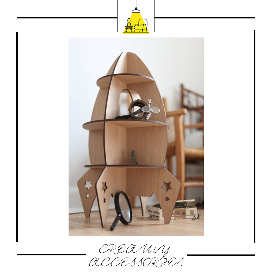 Kệ Hình Tàu Vũ Trụ Bằng Gỗ