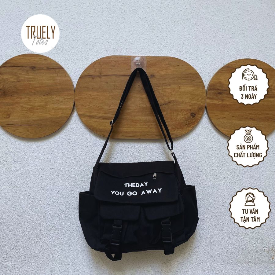 Túi Đeo Chéo Đựng Laptop TRUELY TOTES Ngăn Rộng Chứa Đồ Phong Cách Basic TDC11
