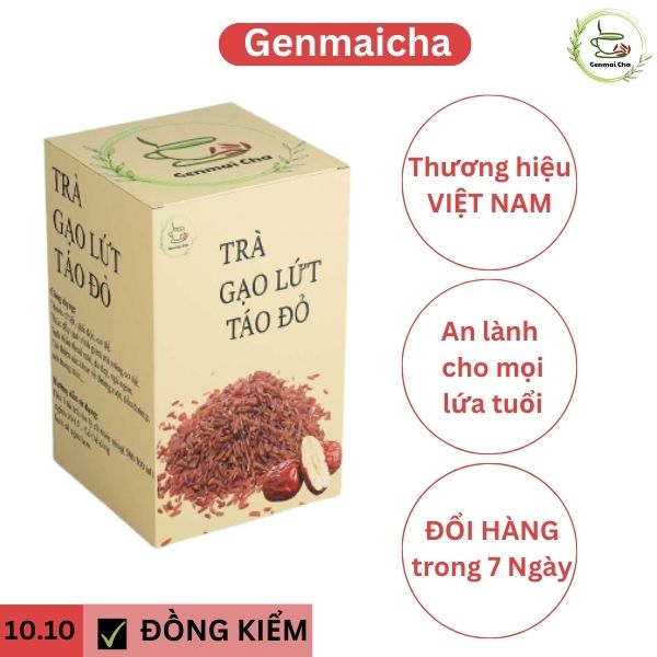 Trà gạo lứt táo đỏ