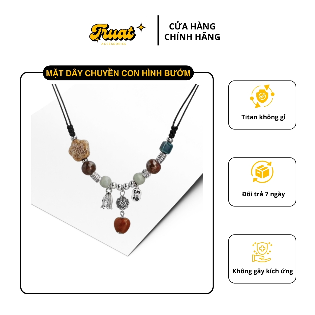 Phụ kiện nữ mặt dây chuyền hình con bướm