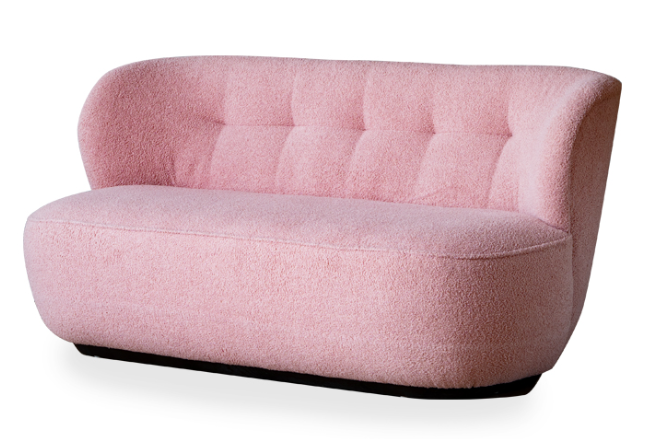 Sofa 2 Chỗ MOON 1m5 – Vải MB Hồng L1-14