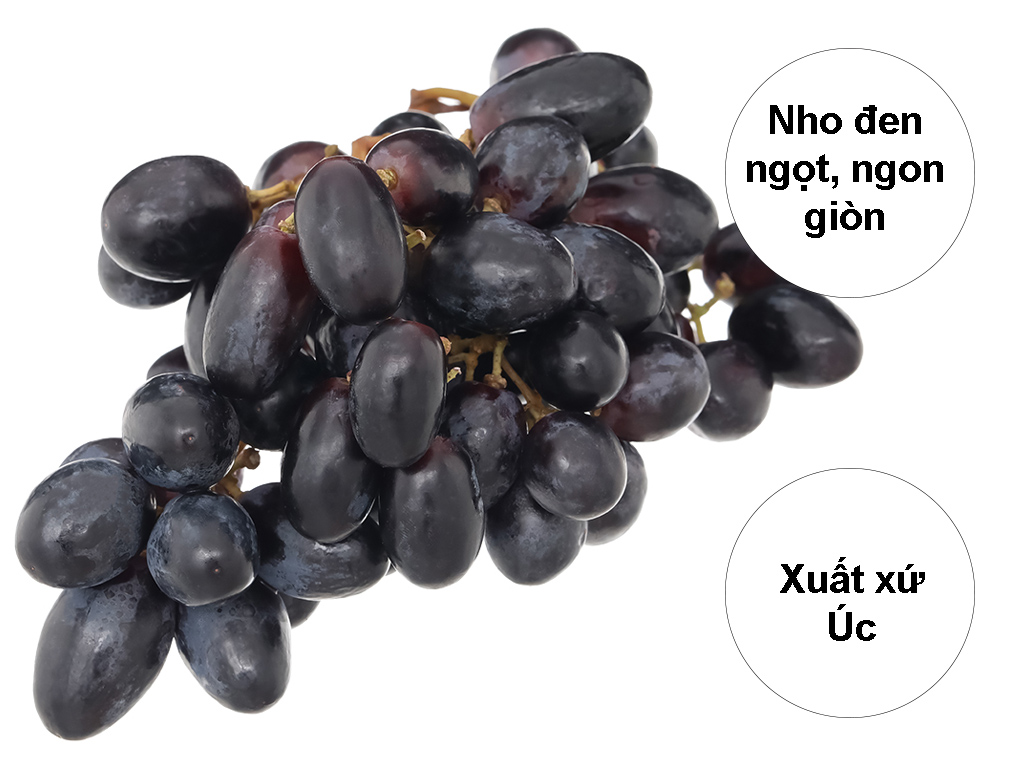 Nho đen không hạt Úc 500g