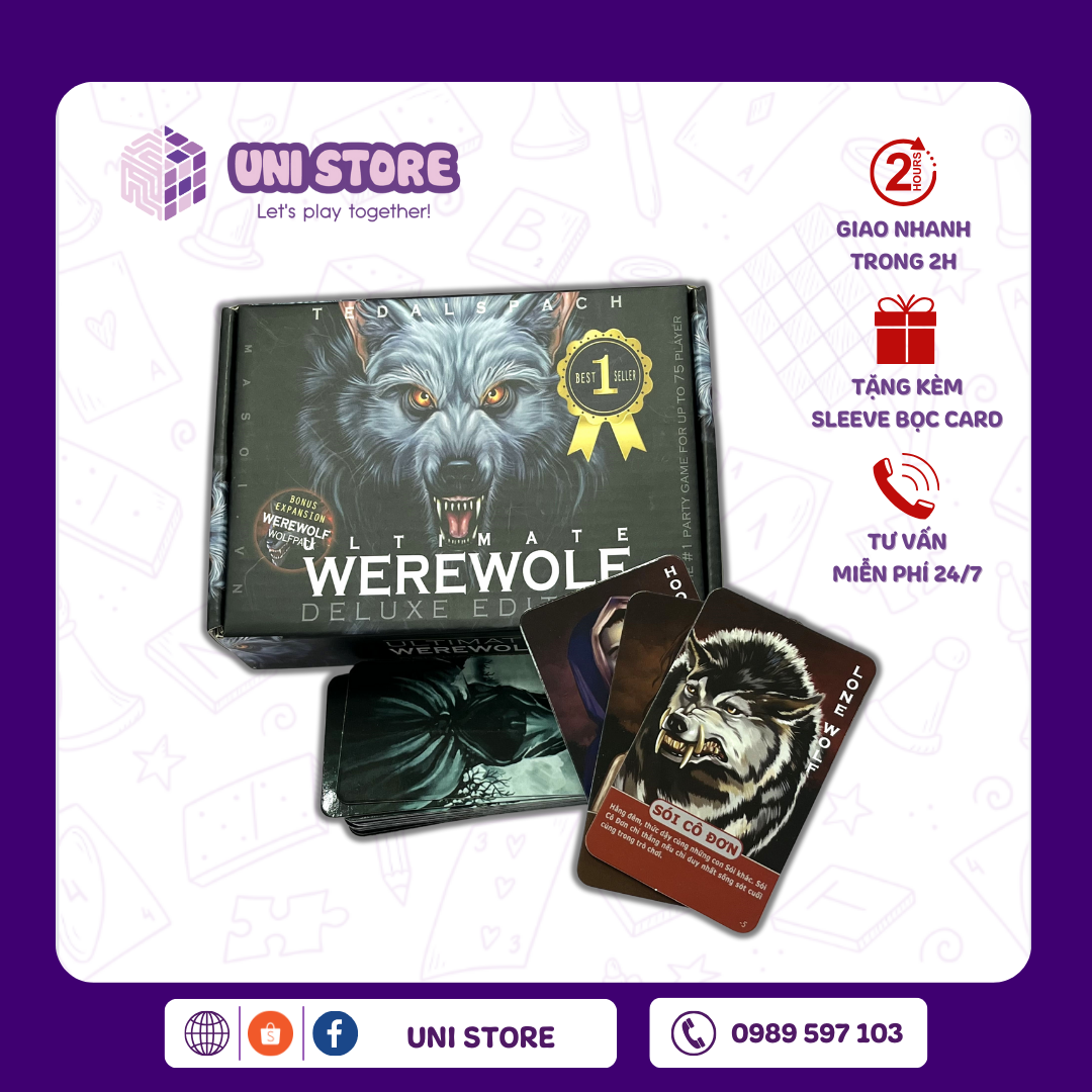 Bài Ma Sói DULUXE ULTIMATE Mở Rộng (Tặng Bọc Card) – Đồng Nghiệp | 90 Lá