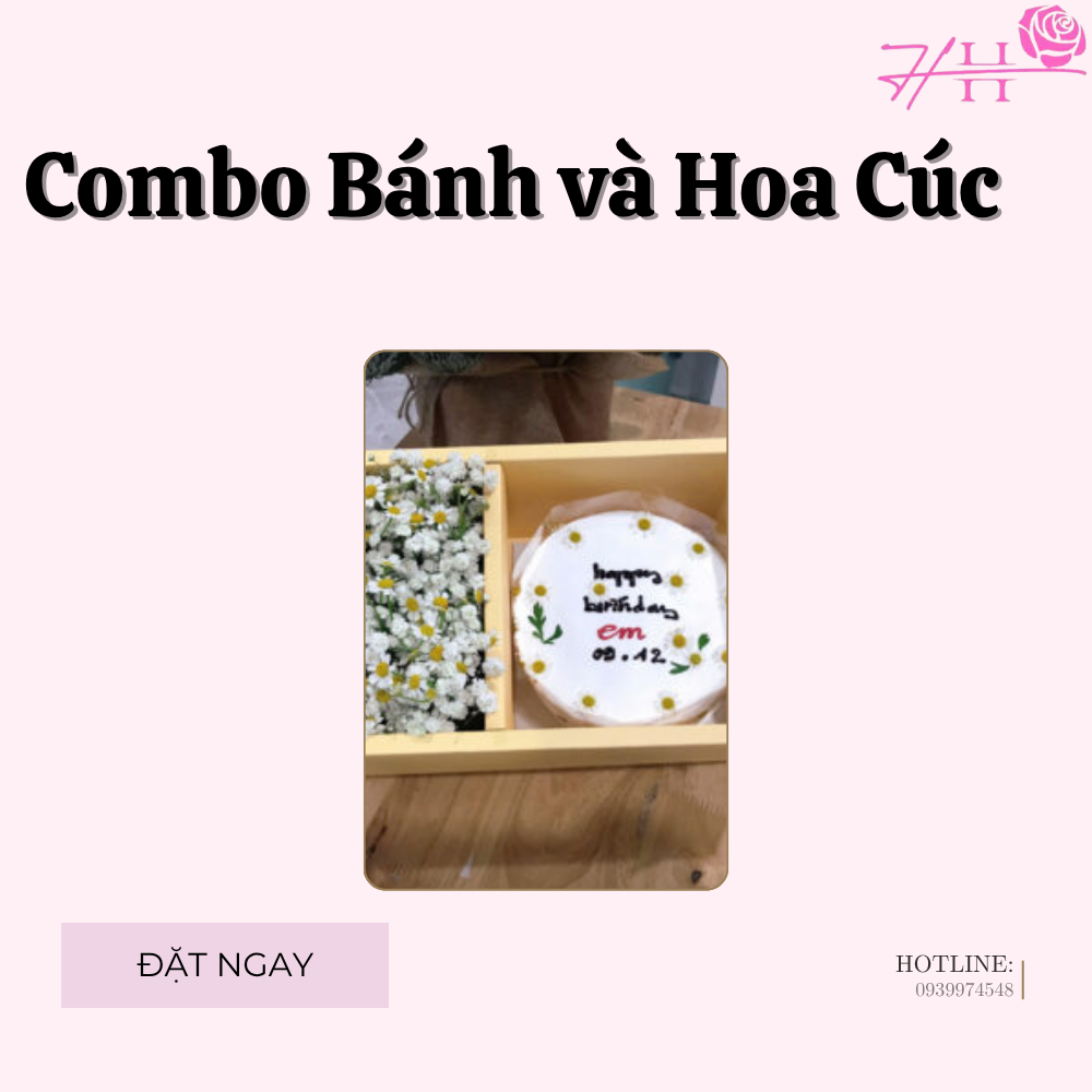 Combo Bánh và Hoa Cúc