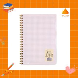 Vở lò xo kép Klong B5 caro 120 trang bìa trong suốt