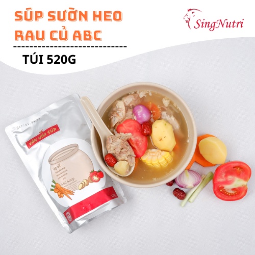 SÚP CANH SƯỜN HEO HẦM RAU CỦ SINGAPORE 1 túi 520G