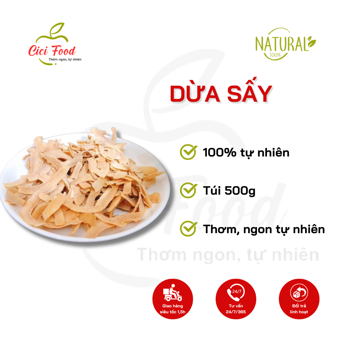 Dừa sấy Cici Food