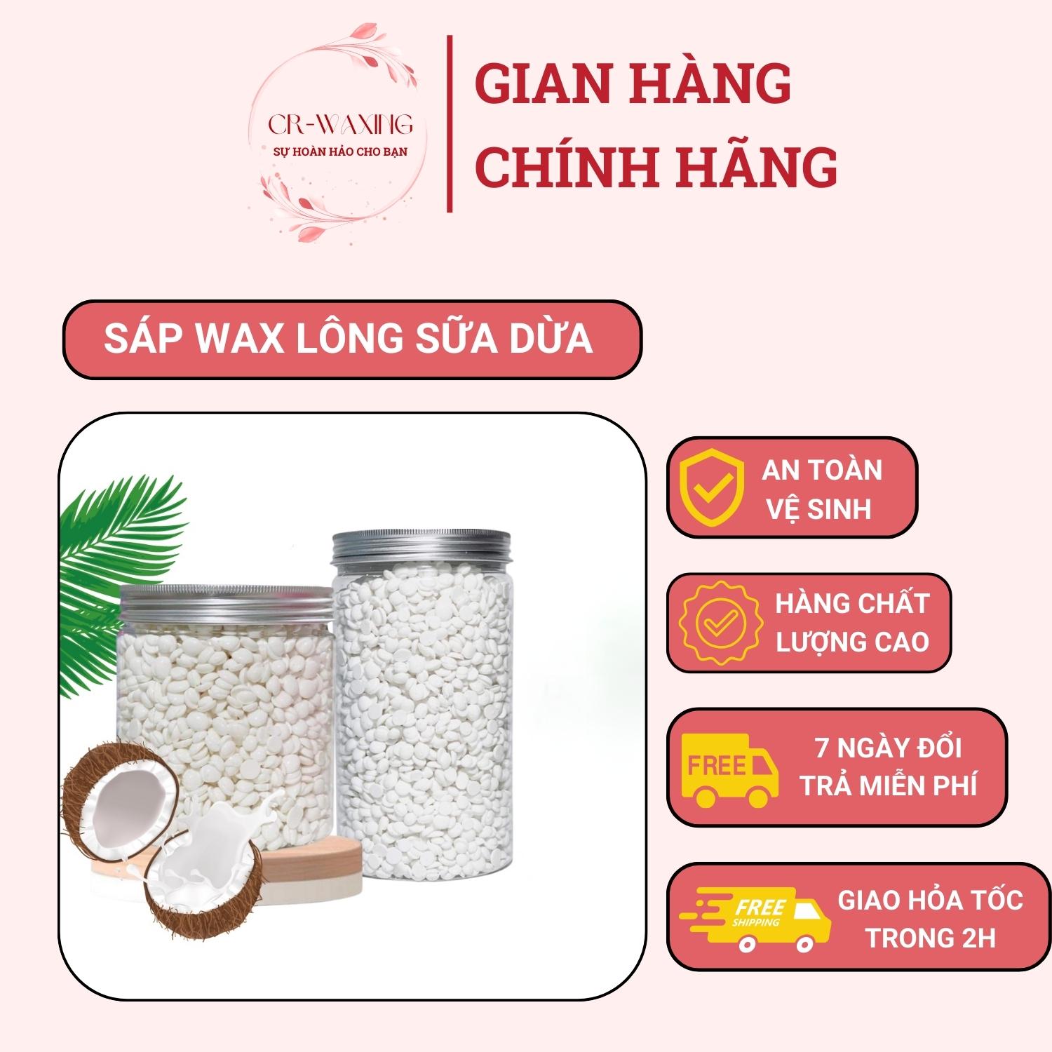 Sáp Wax Lông Sữa Dừa Cao Cấp CRWAXING Chuyên Dùng Cho Da Siêu Nhạy Cảm