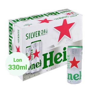 Thùng 24 lon bia Heineken Silver 330ml