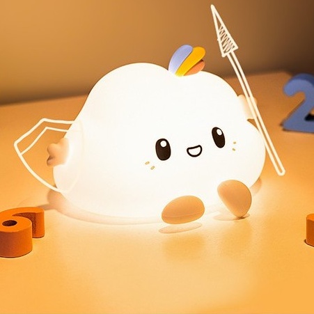 Đèn ngủ cảm ứng tự đổi màu dễ thương silicon Tuần Lộc