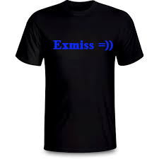 Local Brand Exmiss unisex đen phông tay lỡ mặt cười