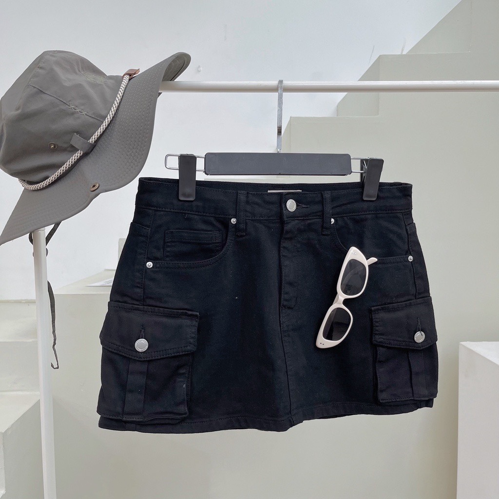 Chân váy 2 túi jean