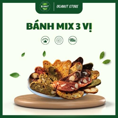 Bánh Dinh Dưỡng Biscotti Mix 3 Vị Hỗ Trợ Ăn Kiêng Oganut 250gram