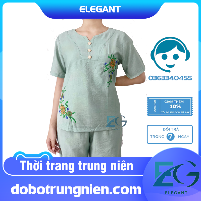Đồ Bộ Ống Suông Trung Niên – Tơ Xước