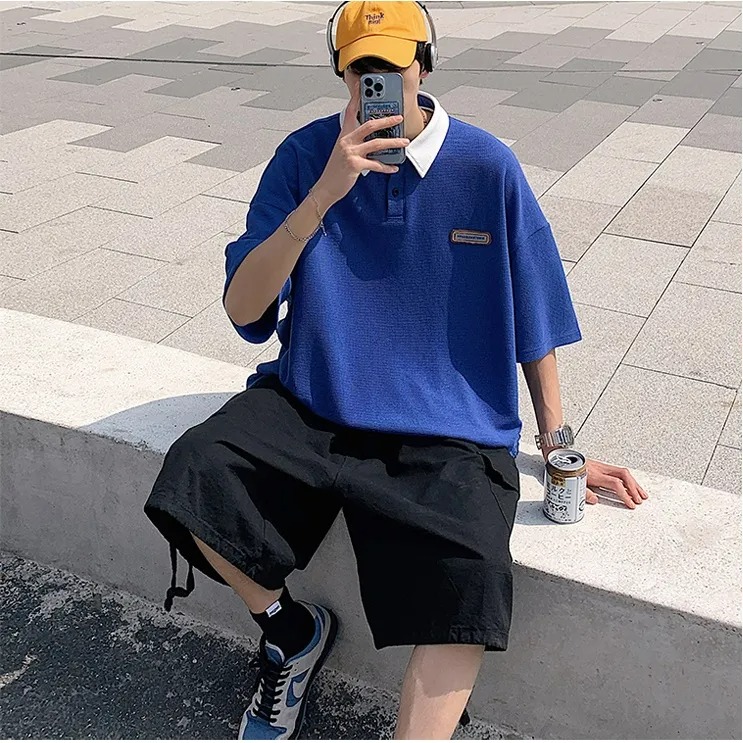 Áo Polo Hàn Quốc Unisex Nam Nữ Có Cổ Thời Trang