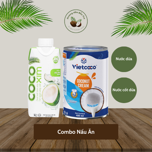 Combo Nấu Ăn (1 Lon Nước Cốt Dừa + 1 Chai Nước Dừa)