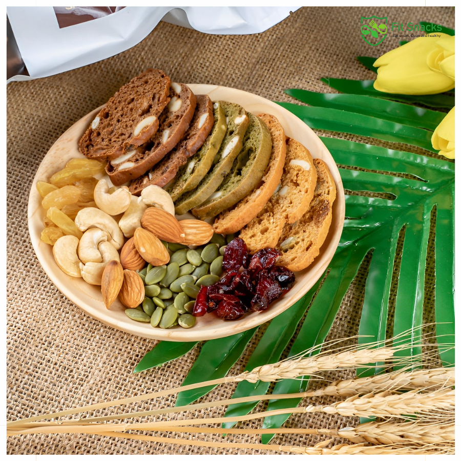 Bánh Biscotti Mix 3 vị -100g | Fit Snacks