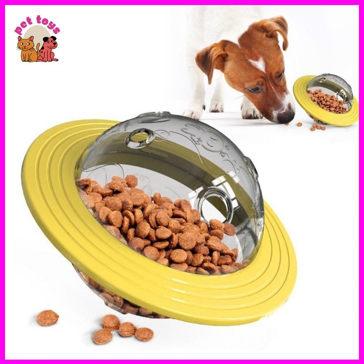 Đồ chơi đĩa bay cho ăn, nhựa chống cắn giúp thú cưng rèn luyện trí thông minh