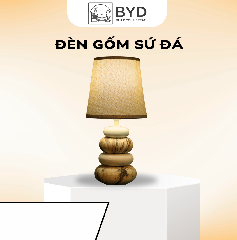 Đèn Gốm Sứ Đá
