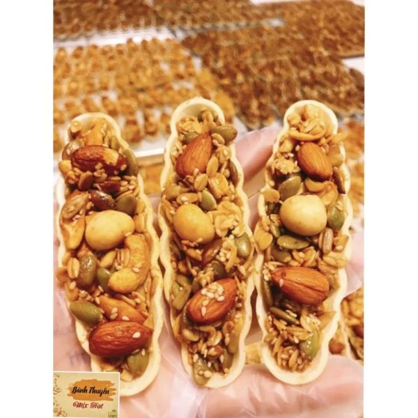 BÁNH THUYỀN MIX HẠT DINH DƯỠNG không đường ăn kiêng giảm cân tự nhiên Đồ ăn vặt Healthy