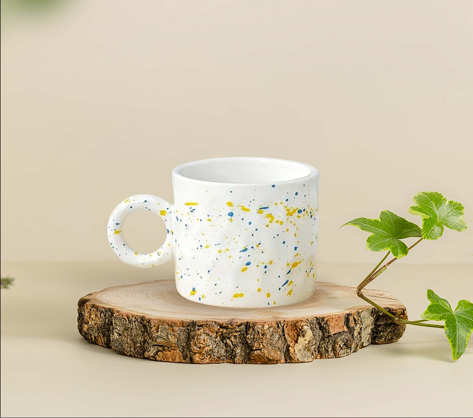 Ly Lùn Quai Tròn Vẽ Sơn