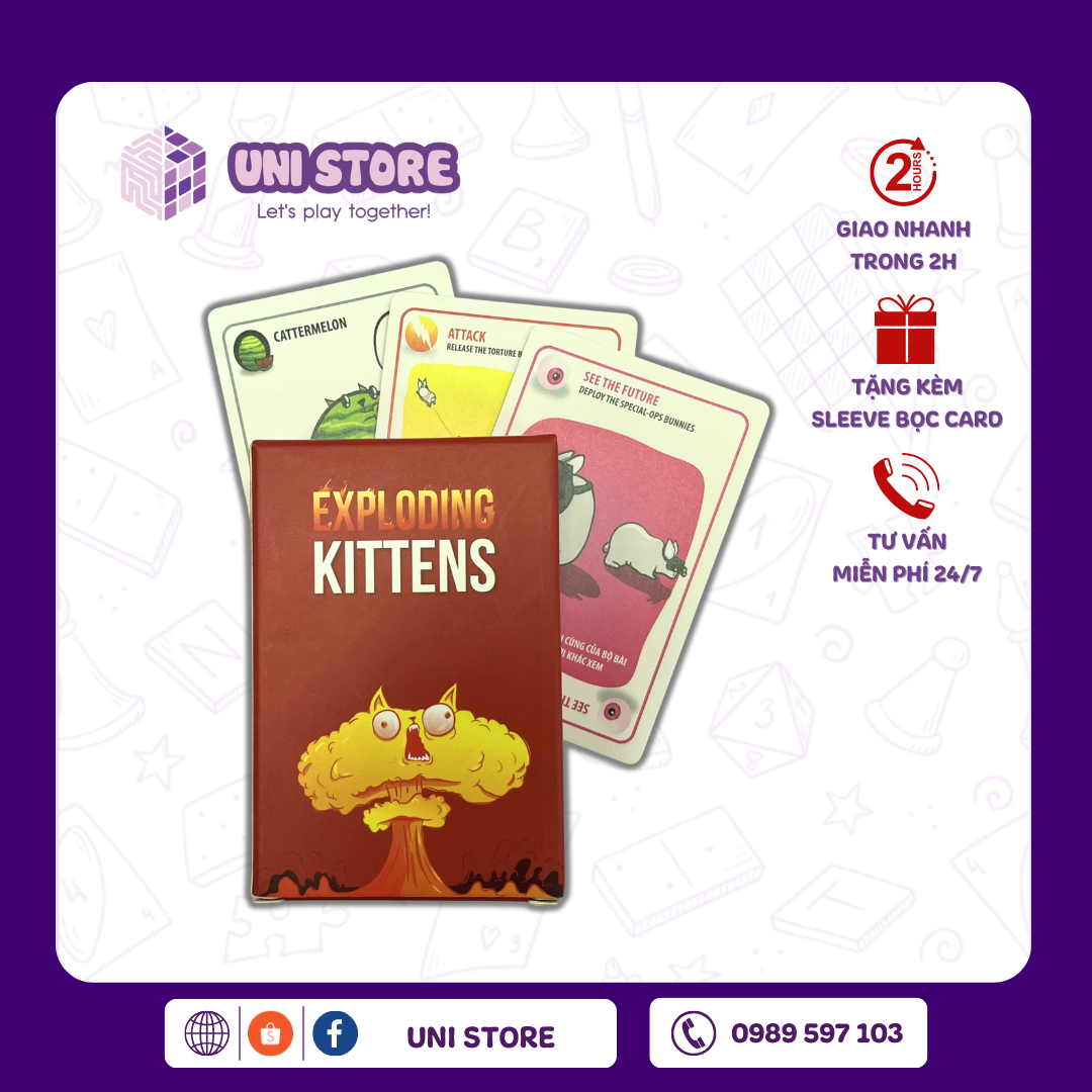 Bài Mèo Nổ Tiện Lợi Việt Hóa (Tặng Bọc Card) | Tình Bạn | 56 Lá