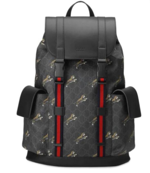 Balo đi học da họa tiết thời trang màu đen