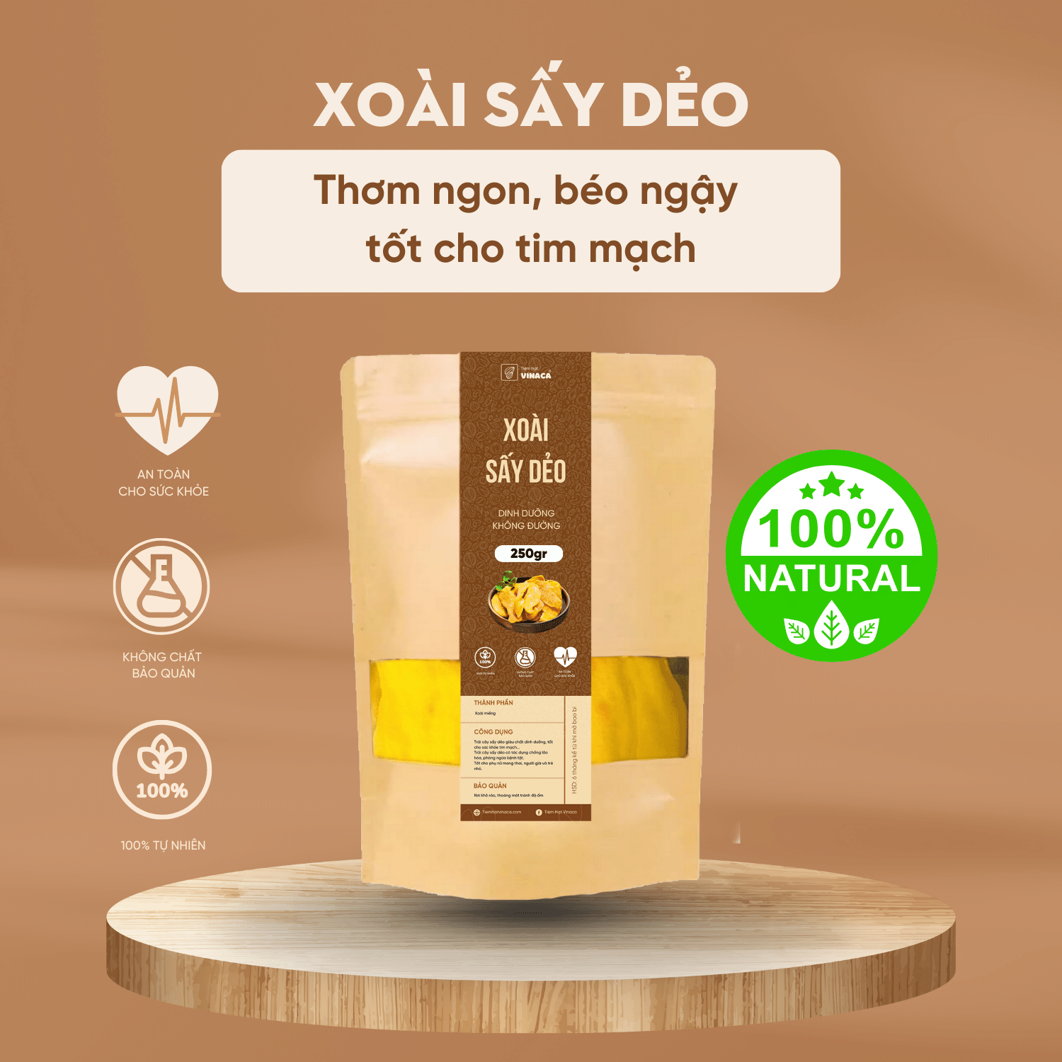 Xoài nguyên miếng sấy dẻo dinh dưỡng loại 1